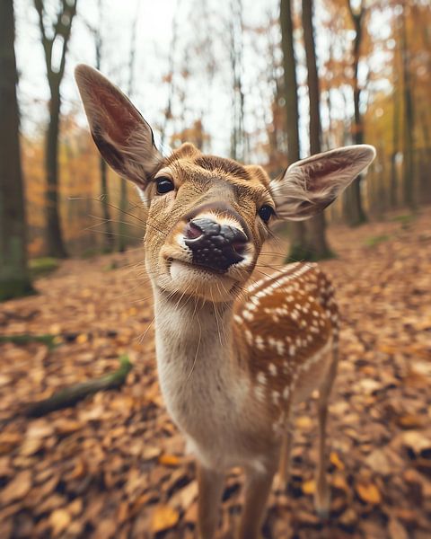 Reh in Nahaufnahme von fernlichtsicht