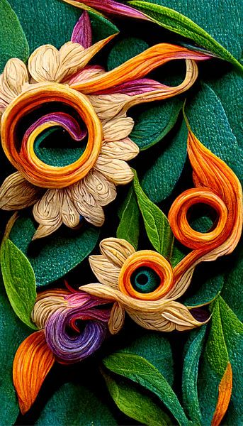 Fleurs abstraites par Carla van Zomeren