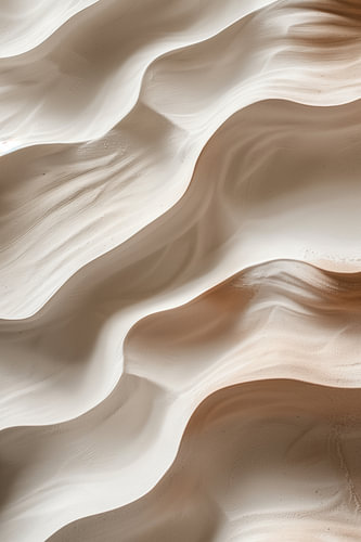 Vagues de sable | Art abstrait minimaliste dans les tons crème et beige