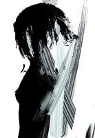 Portrait, lignes graphiques