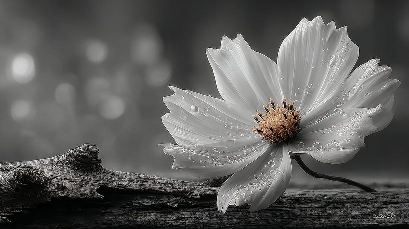 bois flotté avec fleurs par Gelissen Artworks