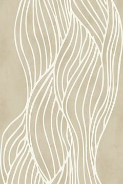 Moderne abstracte kunst. Organische minimalistische lijnen nr. 1 van Dina Dankers