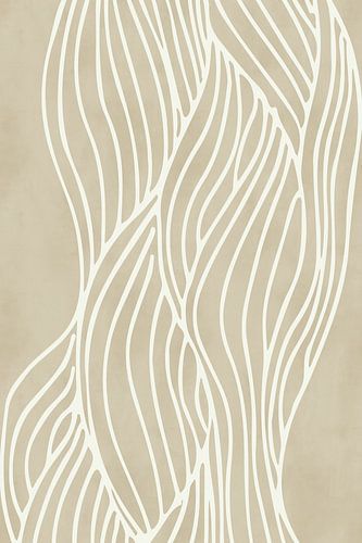 Moderne abstracte kunst. Organische minimalistische lijnen nr. 1