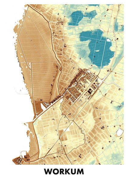 Elevation map Workum by STADSKAART