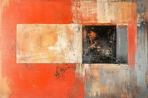 Abstracte Harmonie in Vurig Palet Oranje
