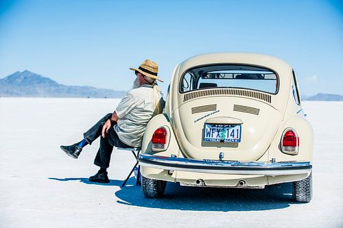 Symbiose zwischen cremeweißem Käfer und liebevollem Besitzer von Opmeer Reports