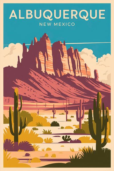 Albuquerque, New Mexico Vintage Travel Poster by Poster Art Shop