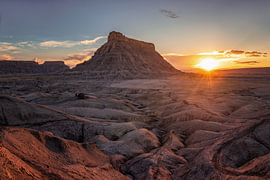 Sunset at Factory Butte, Utah by Photo Wall Decoration