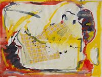 Fragments colorés en jaune et rouge