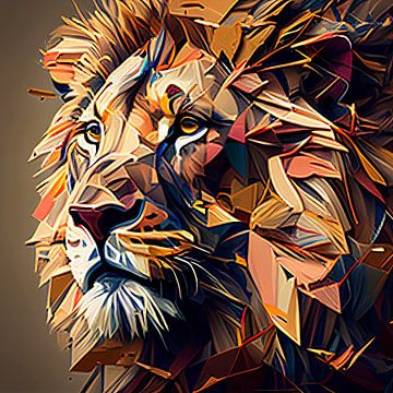 Leeuw in 3D van Harvey Hicks
