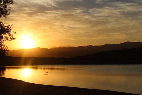 Zonsondergang, Oudtshoorn, Zuid-Afrika
