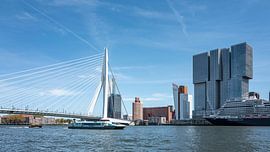 The Erasmus Bridge and the skyline in harmony by Paysages urbains - Rick Van der Poorten Photography