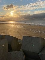 Coucher de soleil sur la plage