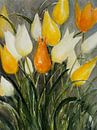 Gelbe und weiße Tulpen von Christine Nöhmeier Miniaturansicht
