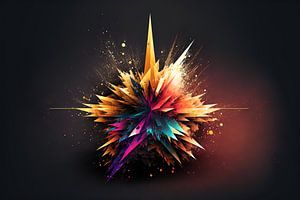 Dunkle Farbexplosion mit roher Dynamik