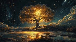 Landschaft bei Nacht