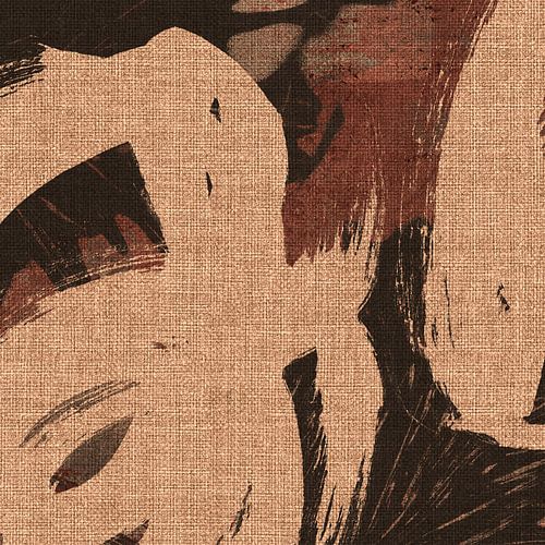 Minimalistische Japandi Kunst in warmen Erdtönen von Dina Dankers