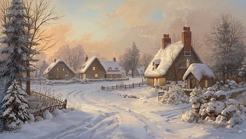 Idyllisch winters doornenlandschap