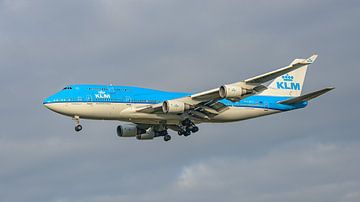Atterrissage du Boeing 747-400M de KLM.