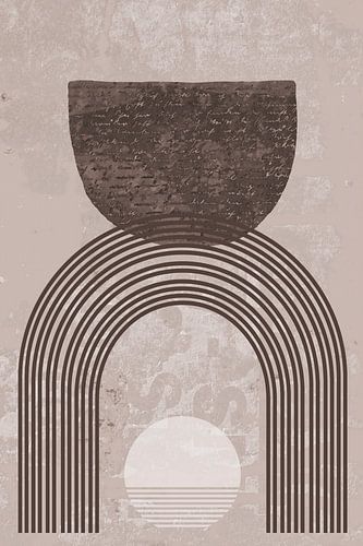 Rustig Scandinavisch abstract, Japandi stijl.