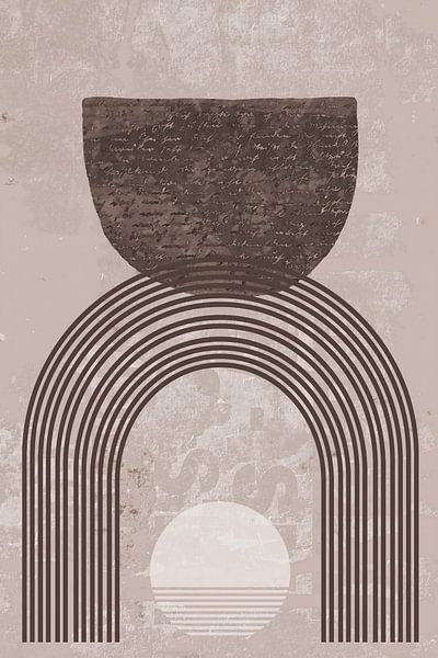 Collage Art painting: Scandinavian abstract by Studio Pieternel