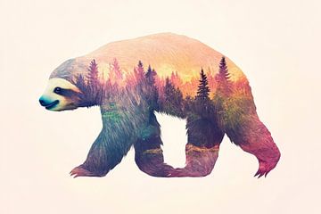 Bär im Wald von Poster Art Shop