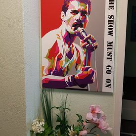 Photo de nos clients: Pop Art Freddie Mercury par Doesburg Design, sur toile