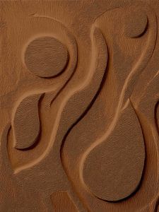 Relief Art: Tanz in Rustikaler Kastanie (Flexa-Farbpalette 2025)