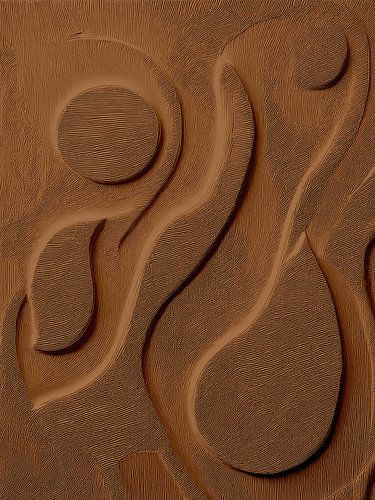 Relief Art : Danse en châtaignier rustique (palette de couleurs Flexa 2025)