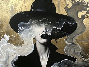 Vrouw van Abstract Schilderij