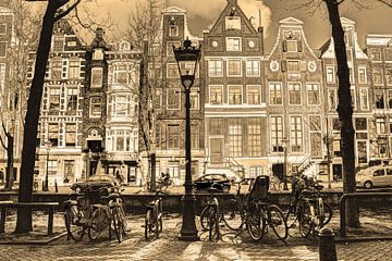Binnenstad van Amsterdam in de Winter