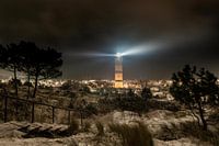 Het dorp bedekt onder de sneeuw