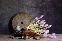 Bouquet with autumn crocus