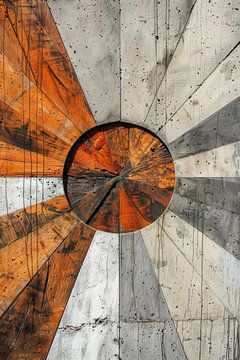 Spectrum van hout en beton van Digitale Schilderijen