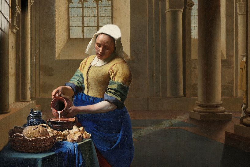 The Milkmaid in the Church - Classic tranquillity in a sacred space by Kleurenrijk