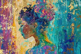 Woman | Woman With Gold Background