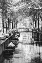 Binnenstad van Amsterdam Nederland Zwart-Wit van Hendrik-Jan Kornelis thumbnail