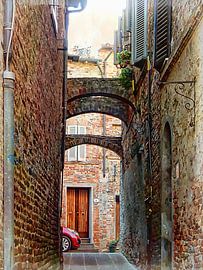 Connecting Alleyway Citta della Pieve Umbria by Dorothy Berry-Lound
