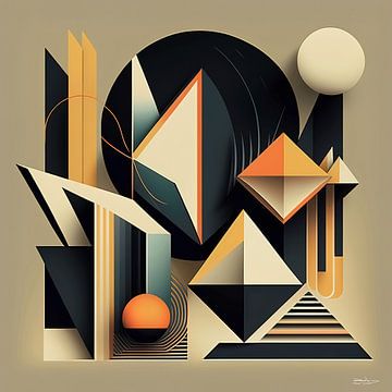 abstract geometric retro art van Patrick Gelissen