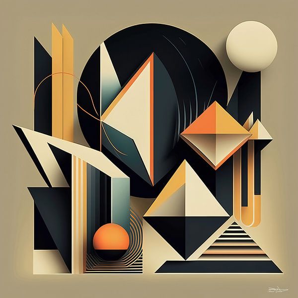 abstract geometric retro art van Gelissen Artworks