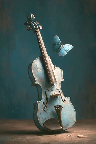 Violon avec papillon