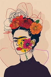 Manifeste floral de Frida sur Poster Art Shop