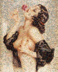 Mosaik-Pinup und Schauspielerin Olive Thomas aus den 10er und 20er Jahren