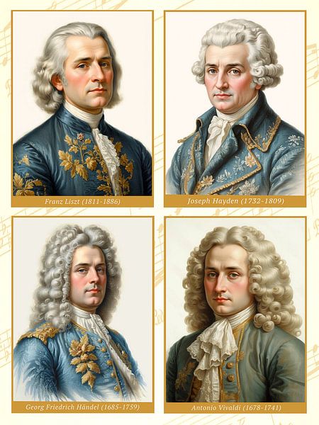 4 Komponisten-Poster C von Hans Levendig (lev&dig fotografie)