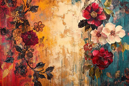 Buntes Blumenarrangement