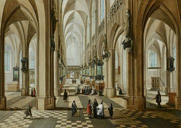 Innenraum der Liebfrauenkirche in Antwerpen, nach 1654