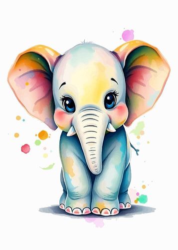 Cute Elephant Watercolor
