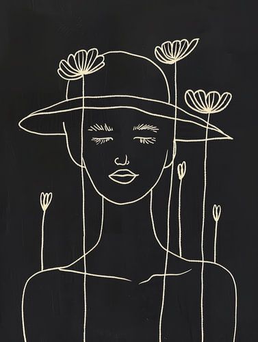 Strichzeichnung im böhmischen Stil