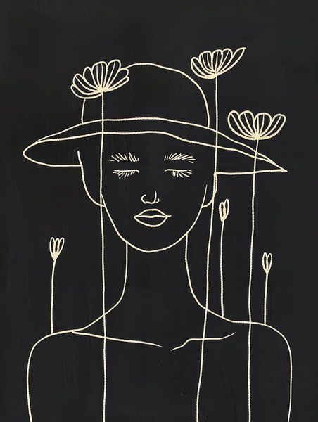 Bohemian style line drawing by Studio Allee
