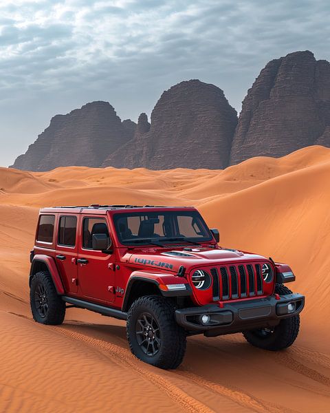 Robuuste Jeep Wrangler in Majestic Dunes van Lufy